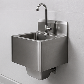 Stainless steel laboratory handwash station