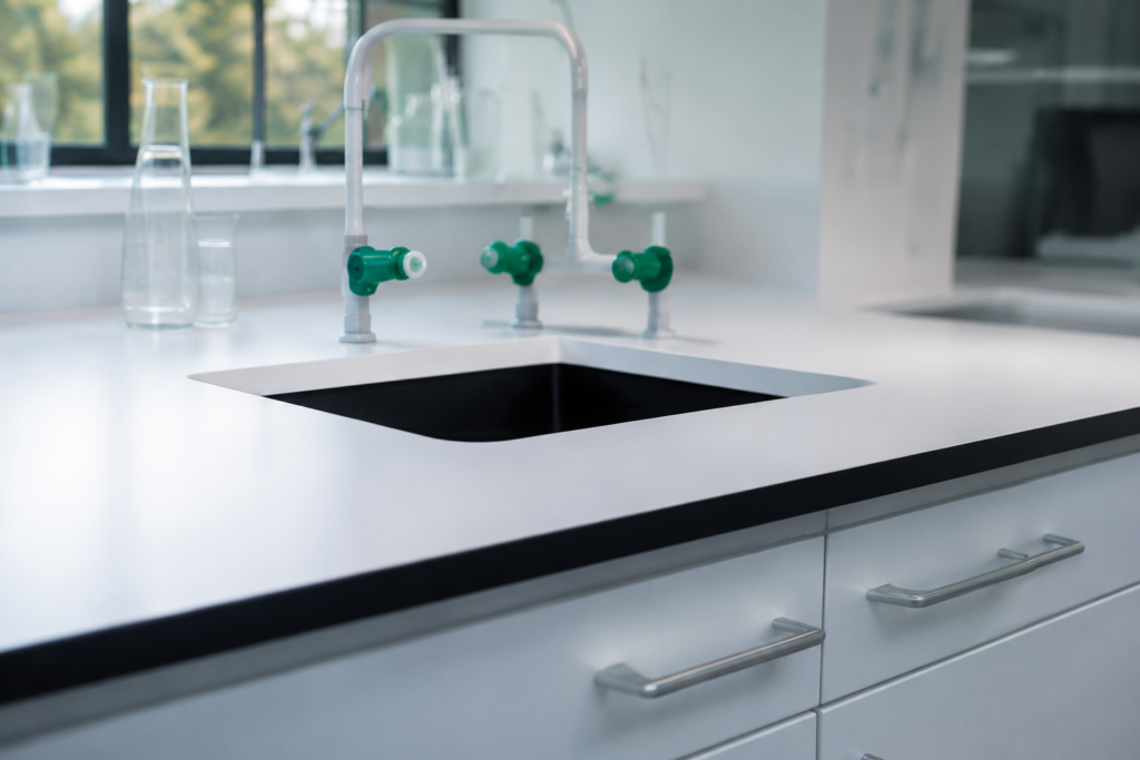 Hygienic laboratory worktop surface
